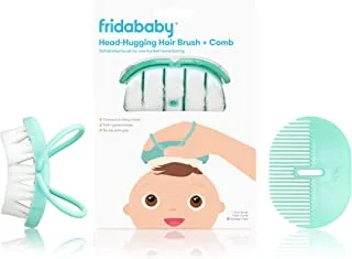 Infant hairbrush + comb + case (head - hugging hair brush + comb)