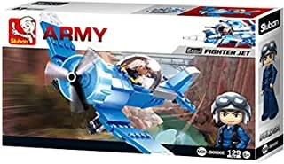 Sluban Army Series - Fighter Plane Building Blocks 129 PCS with Mini Figurese - For Age 6+ Years Old