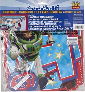 Amscan Toy Story 4 Add-An-Age Birthday Letter Banner - 10 1/2' X 10 Inches, 1 Set