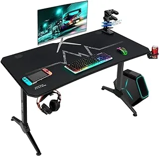ContraGaming by MAHMAYI OFFICE FURNITURE Gaming Table MY 1160 Black USB Holder Cable Management Gaming Table with Carbon Fiber Top