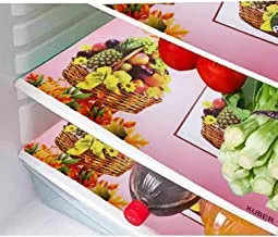 Kuber Industries Multipurpose Mats|Refrigerator Mat|Drawer, Cabinet Mats|Water Proof Anti-Slip Mat|6 Piece (Pink)