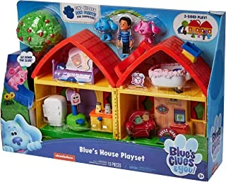 Blue'S Clues & You Blue'S House Playset 13 Pcs, Multicolor, Jpl49610, H 27.3Cm X W 23.5Cm X D 18.6Cm