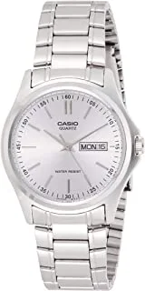 Casio Men's Silver Dial Stainless Steel Analog Watch - MTP-1239D-7ADF, One Size