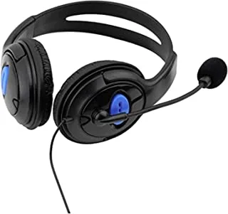 Chat Gaming Headset Wired Headset For Sony Playstation 4 Ps4 Black