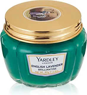 Yardley English Lavender Brilliantine, Hair Pomade, Hold And Shape Hair, Adds Shine, Subtle Refreshing Scent - 80 gm