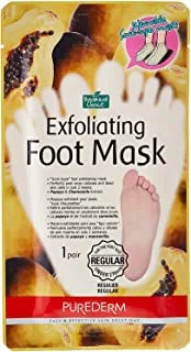 Purederm Exfoliating Foot Mask, White, 1 Mask