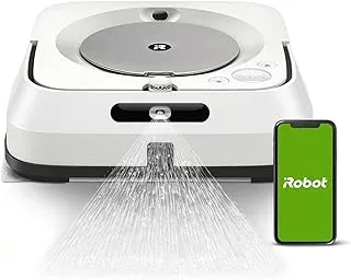Irobot Braava Jet M6138 Connected Robot Mop With Precision Jet Spray Wet Mopping And Dry Sweeping Maps Your Home Recharges And Resumes 2 Year Warranty On Robot 1 Year On Battery, White, M613840