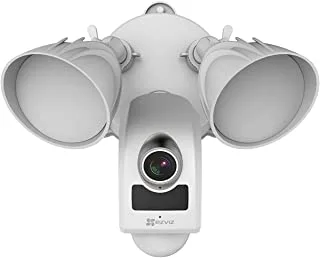 EZVIZ LC1 Floodlight Security Camera, Outdoor Camera,1080p with Smart PIR Motion Detection, Starlight Colour Night Vision, Weatherproof, Two-Way Talk, SD & Cloud Storage, Hardwired Installation