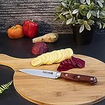سكين متعدد الاستخدامات من Royalford مقاس 5 بوصات - سكين مطبخ صغير لجميع الأغراض - شفرة حادة للغاية من الفولاذ المقاوم للصدأ | سكين طهي بمقبض خشبي مريح وسكين طاهي ، مناسب للمنزل والمطعم