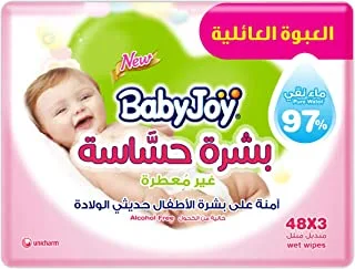 Babyjoy Sensitive Skin, 3X48, 144 Baby Wet Wipes