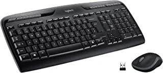Logitech MK330 Wireless Keyboard and Mouse Combo for Windows, 2.4 GHz Wireless with Unifying USB-Receiver, Portable Mouse, Multimedia Keys, Long Battery Life, PC/Laptop - Black
