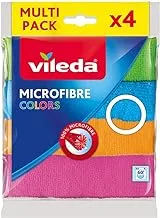 Vileda Microfiber Colors All Purpose Wiping Cloth 4Pcs
