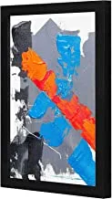 LOWHA Multicolored Abstract Painting Wall art wooden frame Black color 23x33cm By LOWHA