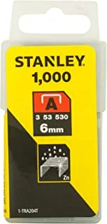Stanley Type A Staples, Silver, 6 Mm, Set Of 1000 Pieces - 1-Tra204T