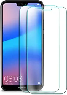 [2Pack] واقي شاشة Huawei P20 Lite ، صلابة 9H HD Clear Bubble Free ، واقي شاشة من الزجاج المقوى عالي الاستجابة