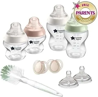 Tommee Tippee Closer to Nature Feeding Bottle Kit, Starter Set - Clear