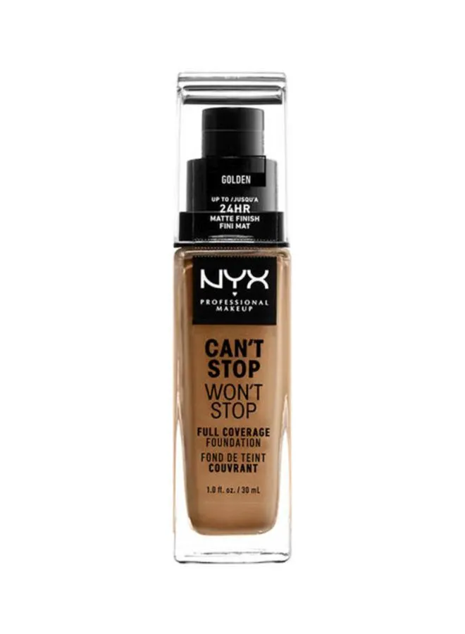 NYX PROFESSIONAL MAKEUP Can'T Stop Won'T Full Coverage Foundation Golden