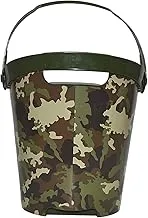 Decorated Trash Can with handle - Large size, Bucket camouflage style, 10LT-Q