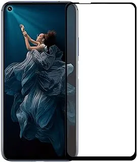 Tempered glass full coverage screen shield transparent screen protector for huawei nova 5t (black)
