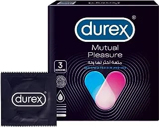 Durex Mutual Pleasure Condoms Designed for Him & Her, 3 Pieces
