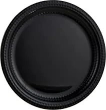 Royalford Biza Dinner Plate - Durable Melamine Material black 11 inch RF10036