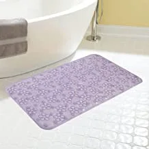 Kuber Industries PVC Non Slip Bathroom Mat with Suction Cups - 28x14, Purple