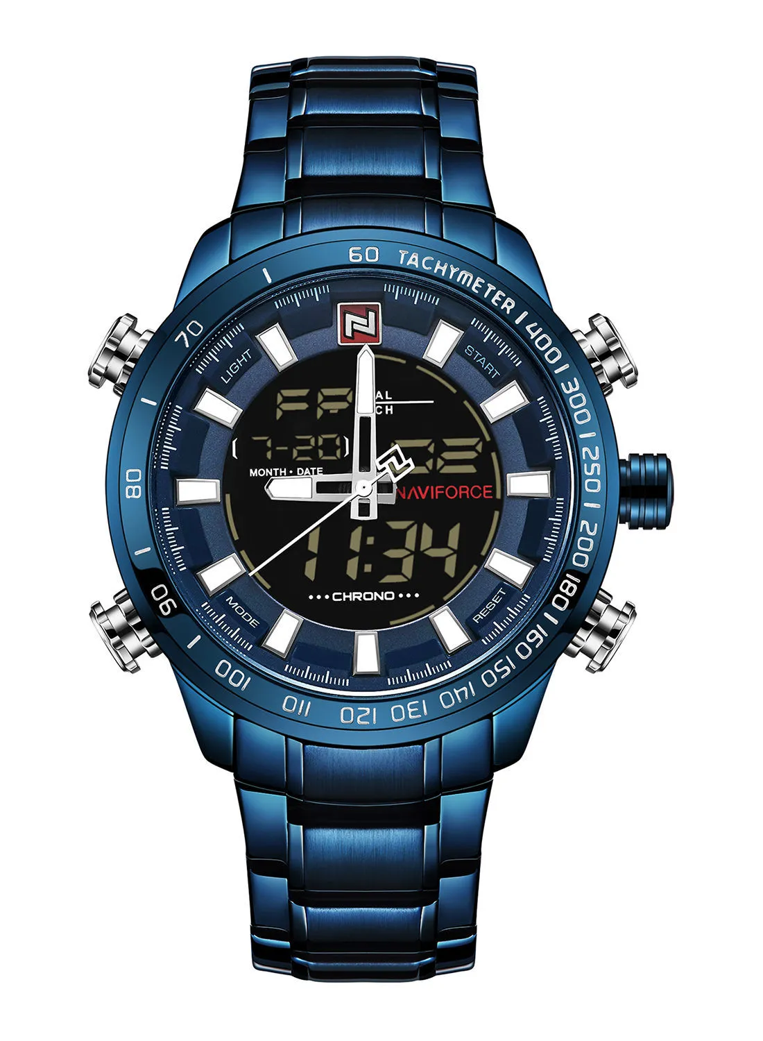 NAVIFORCE Men's Quartz Analog Digital Clock Watch NF9093