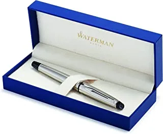 Waterman Expert Stainless Steel, Rollerball Pen With Fine Black Refill (S0952080)