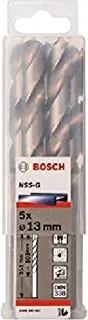 Bosch Pack of 5 Hss-G Ground Metal Drill - 2608595083 - Silver