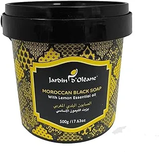 Jardin D Oleane Moroccan Black Soap with Lemon Essential Oil 500g