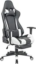 MLM Gaming Chair Upl: Combined Pvc Arm: Fixed With Pu Padding Mch: Butterfly Tilt And Can Be Locked At Any Position With Footrest Gas Lift: 100Mm Black, Class 2 Base: 350Mm Nylon Pu Castors