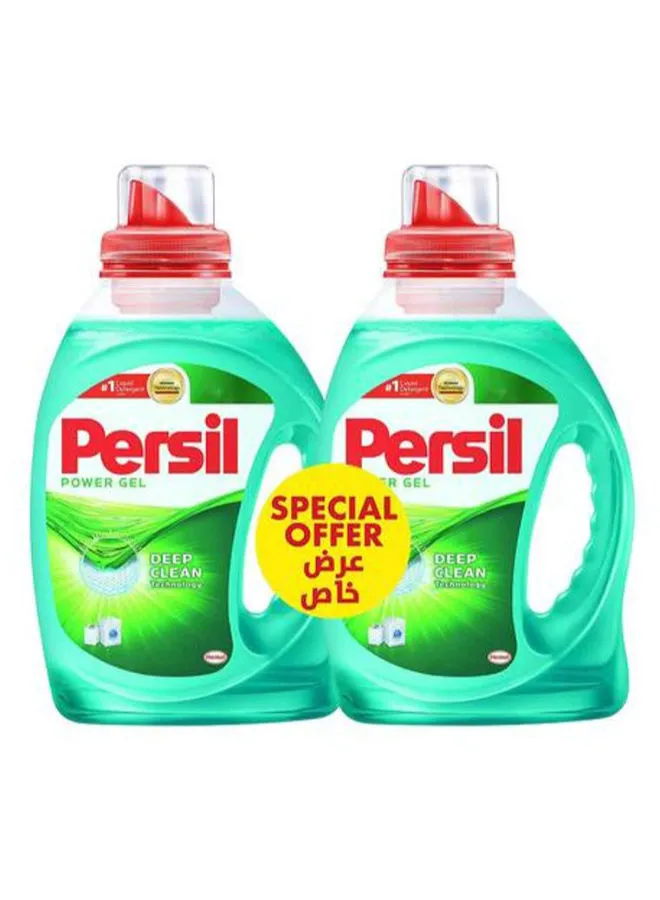 Persil Power Gel Liquid Laundry Detergent With Deep Clean Technology Pack of 2 Green 2x 950ml