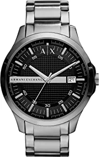 A | X Armani Exchange Armani Exchange ساعة رسمية للرجال - أنالوج من الستانلس ستيل