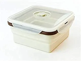 Collapsible Square Travel Bowl with Airtight Lid 800 ml