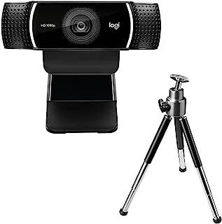 Logitech C922 Pro Stream Webcam, Hd 1080P/30Fps Or Hd 720P/60Fps Hyperfast Streaming, Stereo Audio, Hd Light Correction, Autofocus, For Youtube, Twitch, Xsplit, Pc/Mac/Laptop/Macbook/Tablet - Black