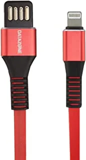 كابل شاحن آيفون من داتا زون ، كبل USB A مزدوج الجوانب إلى Lightning DZ-IP2MF (أحمر)