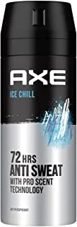 Axe Men Antiperspirant Deodorant Spray, For Long Lasting Odour Protection, Ice Chill, 72 Hours Anti-Sweat, 150Ml