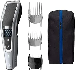 Philips Hair Clippers, Series 5000 Trim-N-Flow Pro Technology Hair Clipper, Fully Washable With Self-Sharpening Stainless Steel Blades, Corded, UK 3-Pin Plug - Hc5630/13