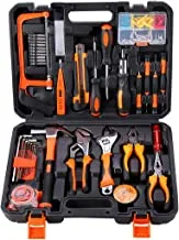 Lawazim Heavy Duty Tool Set 12 Piece With Bag Black/Orange/Silver | General Household Hand Tool Kit,Auto Repair Tool Set, with Plastic Toolbox Storage Case