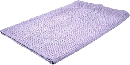 Krp home 100% cotton, soft premium thermal blanket/throw lightweight and breathable waffle weave - perfect for layering any bed for all-season - lavender 167x228 cm