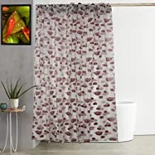 Kuber Industries Waterproof Shower Curtains|Grommet Top Ac Curtain|Indoor Drapes For Bathroom, Bedroom|Curtain Liner With Eyelet Rings|PVC 7 Feet (Brown)