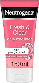 Neutrogena, Fresh & Clear Daily Exfoliator, Pink Grapefruit & Vitamin C, 150ml