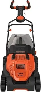 BLACK+DECKER 1800W 42cm Easy Steer Lawn Mower for & Garden, Orange/Black - BEMW481ES-GB,