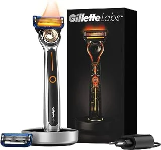 Gillette Gillettelabs Heated Razor Starter Kit - 1 Handle, 2 Blade Refills, 1 Charging Dock