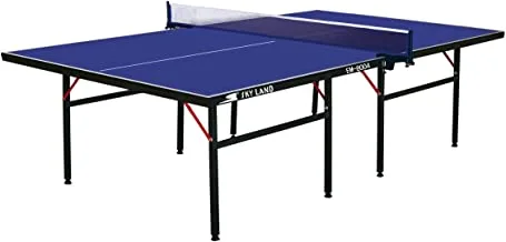 SKY LAND Table Tennis Table Ping Pong, Single Foldable Movable Tt Table, Blue Em-8004