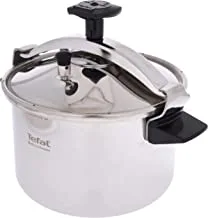 Tefal authentic 10 litre pressure cooker, silver / black, stainless steel, p0531634