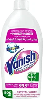 Vanish Crystal White Laundry Stain Remover Liquid, 500ml
