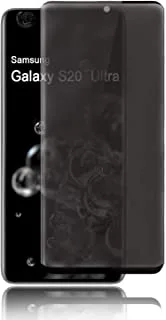 Al-HuTrusHi Samsung Galaxy S20 Ultra (6.9 بوصة) واقي شاشة للخصوصية ، فيلم واقي [منحني ثلاثي الأبعاد] [ملائم للحالة] 9H صلابة مقاومة للتجسس غشاء زجاجي مقوى