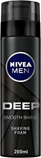 NIVEA MEN Shaving Foam, DEEP Smooth Shave Antibacterial Black Carbon, 200ml