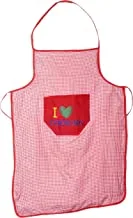Kuber Industries Checkered Design Cotton Waterproof Apron With Front Pocket (Red), 75X50 Cm